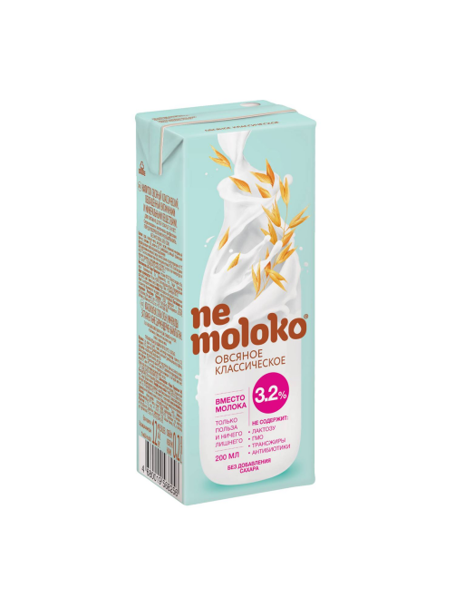 Напиток растительный овсяный Nemoloko Классический 3.2%, 200мл