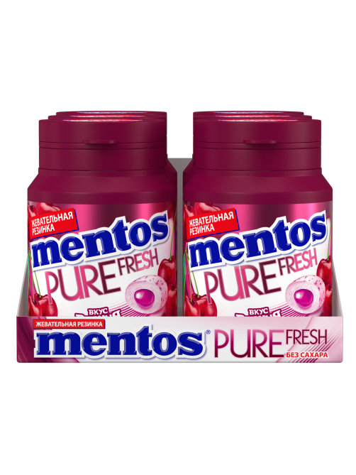 Жевательная резинка Mentos вишня, 54г x 6 шт