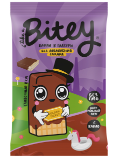 Вафли детские Take a Bitey Сливочный вкус в глазури без сахара с 3 лет, 35г
