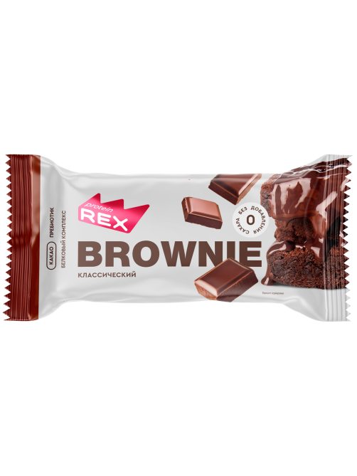 Пирожное протеиновое ProteinRex Брауни без сахара, 50г