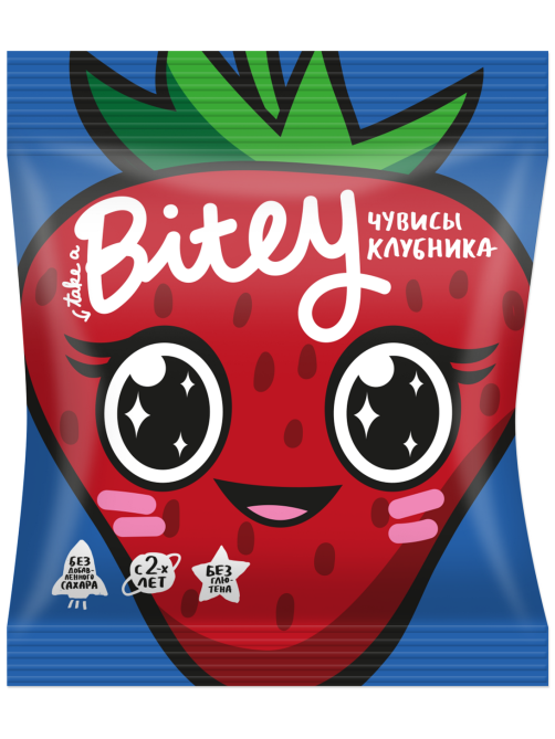 Мармелад детский Take a Bitey Чувисы Клубника без глютена с 2 лет, 20г