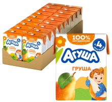 Сок детский Агуша Груша с 4 месяцев, 200мл x 18 шт