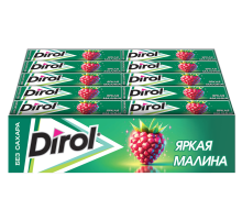 Жевательная резинка Dirol Яркая малина без сахара, 13.6г х 30 шт