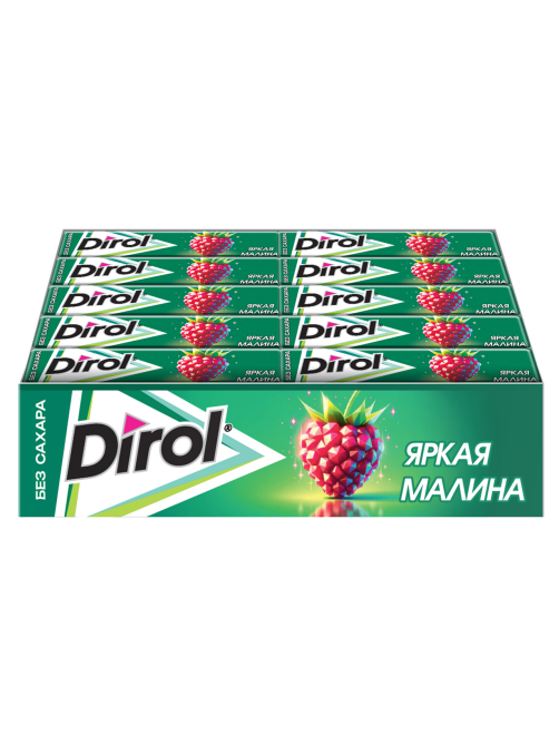 Жевательная резинка Dirol Яркая малина без сахара, 13.6г х 30 шт