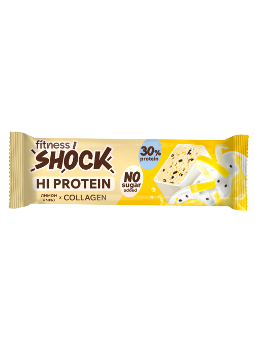 Батончик протеиновый Fitness Shock лимон с чиа, 40г