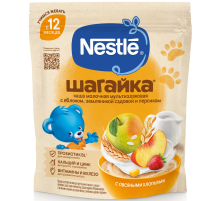Каша молочная детская Nestle Мультизлаковая Яблоко, земляника и персик с 12 месяцев, 190г