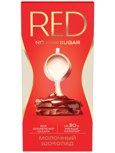 Шоколад Red Delight молочный без сахара, 70г