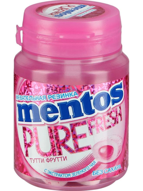 Жевательная резинка Mentos Pure fresh Тутти-Фрутти, 54г x 6 шт