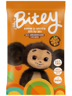 Вафли детские Take a Bitey Апельсин в глазури без сахара с 3 лет, 35г