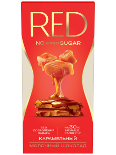 Шоколад Red Delight молочный карамелизованный без сахара, 70г
