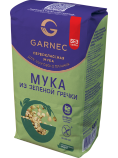 Мука Garnec из зеленой гречки без глютена, 500г