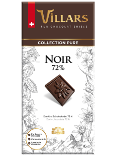 Шоколад Villars горький 72%, 100г