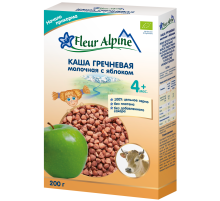 Каша молочная детская Fleur Alpine Гречневая Яблоко с 4 месяцев, 200г