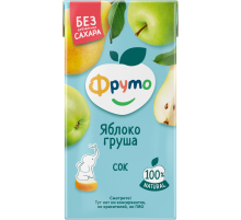 Сок детский Фруто Яблоко и груша с мякотью с 5 месяцев, 500мл