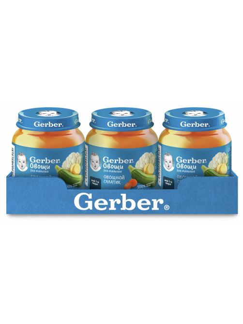 Пюре детское Gerber овощной салатик, 125г