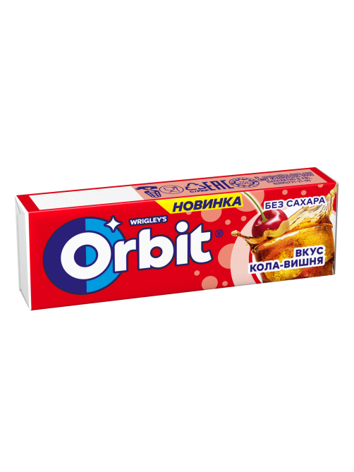 Жевательная резинка Orbit кола и вишня без сахара, 13.6г