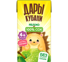 Сок детский Дары Кубани яблочный, 125мл