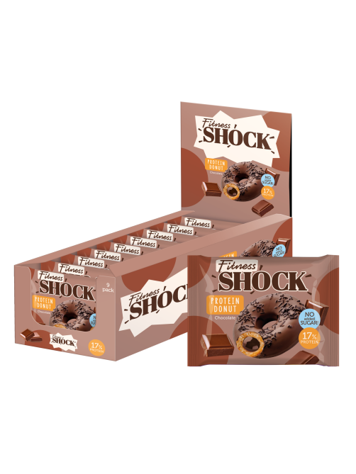 Пирожное протеиновое Fitness Shock Донат с шоколадной начинкой, 70г