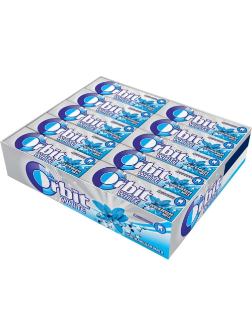 Жевательная резинка Orbit White освежающая мята без сахара, 13.6г x 30 шт
