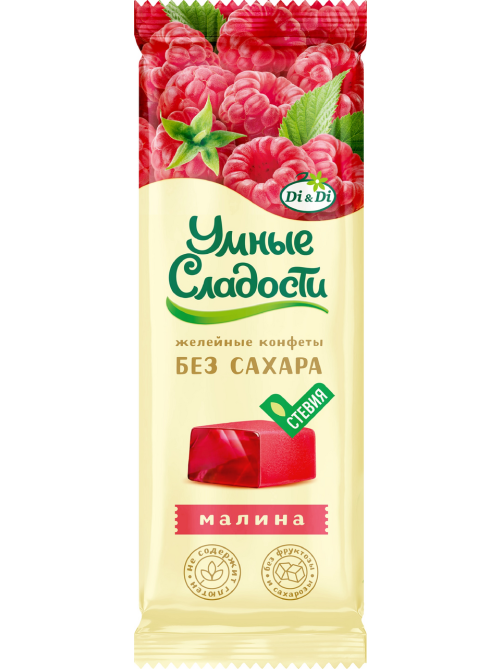 Конфеты Умные сладости желейные Малина без сахара без глютена, 90г