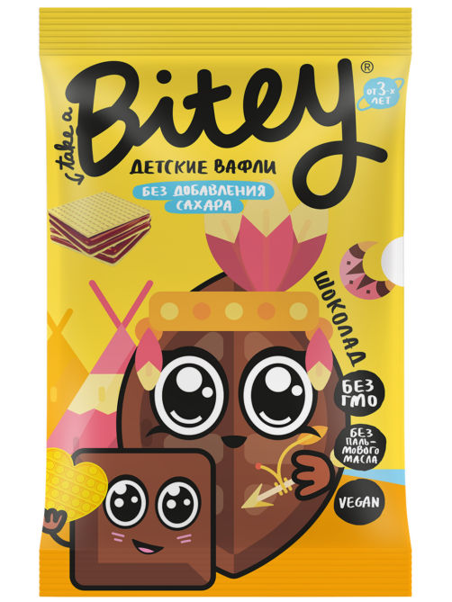 Вафли детские Take a Bitey Шоколад без сахара с 3 лет, 35г