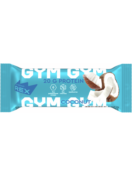 Батончик протеиновый ProteinRex Кокос без сахара без глютена, 60г