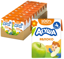 Сок детский Агуша Яблоко с 4 месяцев, 200мл x 18 шт