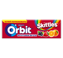 Жевательная резинка Orbit Skittles, 13.6г