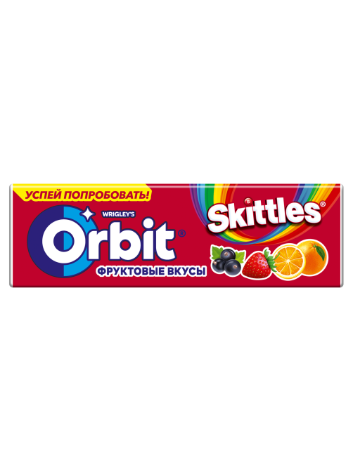 Жевательная резинка Orbit Skittles, 13.6г