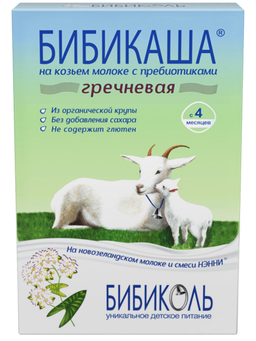 Каша молочная детская Бибикаша Гречневая с 4 месяцев, 200г