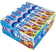 Жевательная резинка Orbit XXL клубника-банан, 20.4г x 20 шт