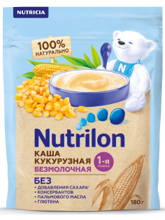 Каша безмолочная детская Nutrilon Кукурузная с 5 месяцев, 180г