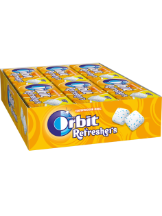 Жевательная резинка Orbit Refreshers тропический микс, 16г x 12 шт