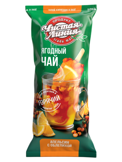Чай Чистая Линия апельсин с облепихой замороженный, 50г