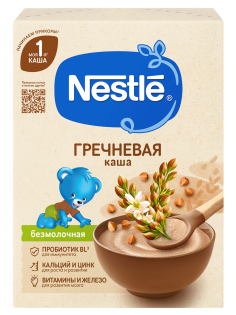 Каша безмолочная детская Nestle Гречневая с 4 месяцев, 200г
