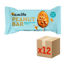 Батончик протеиновый R.A.W. LIFE арахисовая паста, 35г x 12 шт