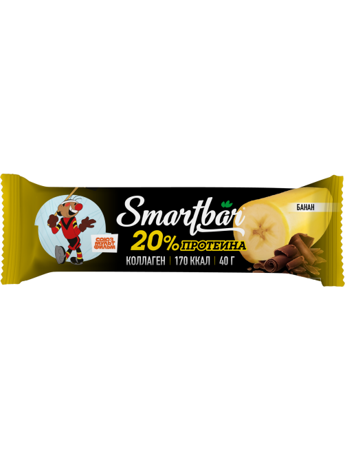 Батончик протеиновый Smartbar Protein Банан без глютена, 40г