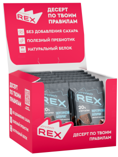Батончик ProteinRex двойной шоколад без сахара, 50г x 12 шт