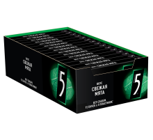 Жевательная резинка Five свежая мята без сахара, 15.6г x 15 шт