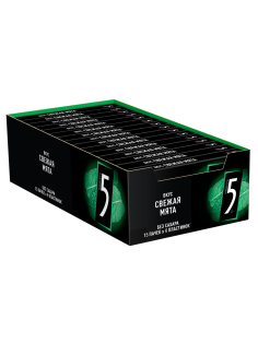 Жевательная резинка Five свежая мята без сахара, 15.6г x 15 шт