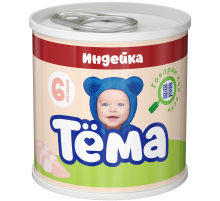Пюре мясное детское Тема Индейка с 6 месяцев, 90г