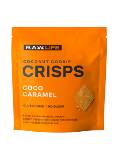 Печенье криспы R.A.W. LIFE с кокосом и карамелью без сахара без глютена, 35г