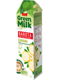 Напиток соевый Green Milk Barista банановый, 1л