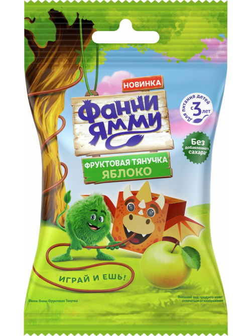 Тянучка фруктовая Фанни Ямми яблоко, 15г