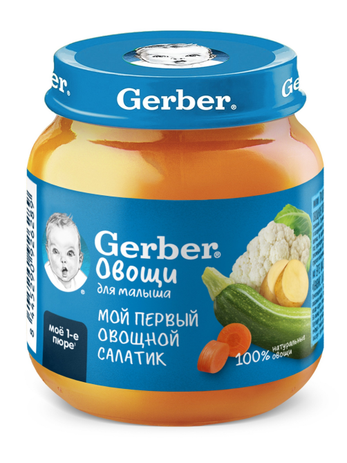 Пюре детское Gerber овощной салатик, 125г