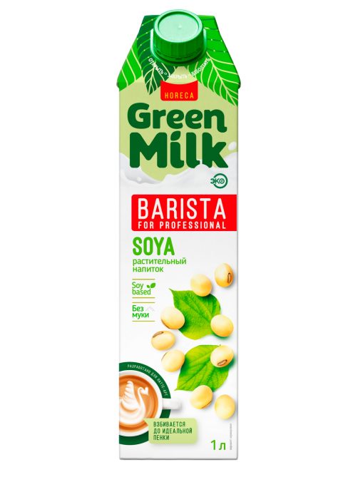 Напиток растительный соевый Green Milk Soya Professional 1%, 1л