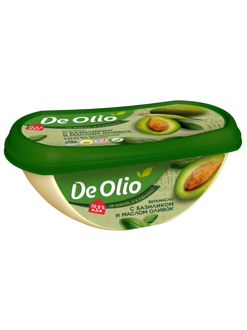 Вегамасло De Olio с базиликом и маслом оливок 72.5%, 220г