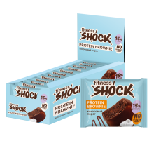 Пирожное протеиновое Fitness Shock брауни и кокосовый пирог, 50г x 12 шт