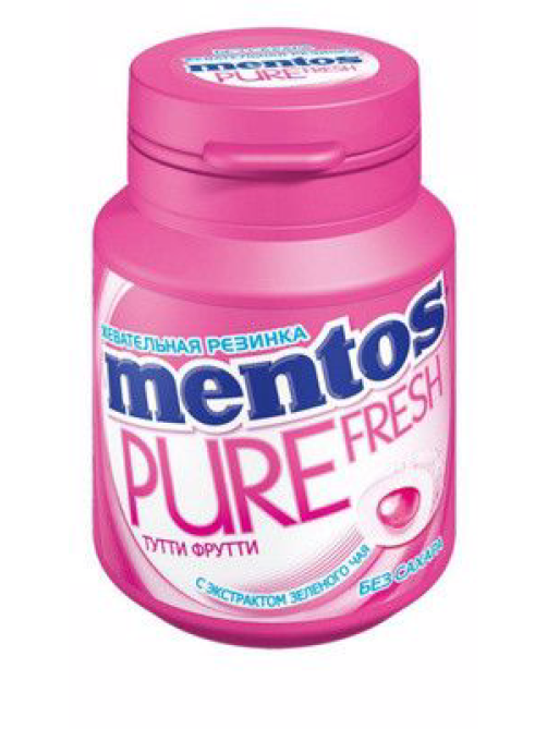 Жевательная резинка Mentos Pure Fresh Тутти Фрутти, 100г x 4 шт
