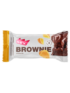 Пирожное ProteinRex Брауни апельсин без сахара, 50г